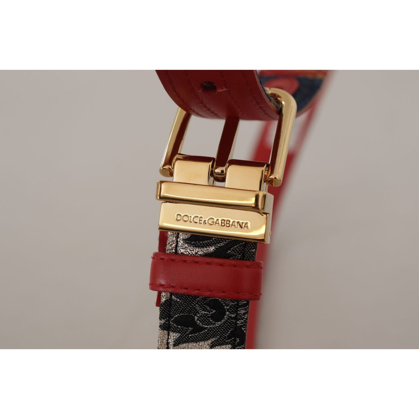 Dolce & Gabbana Chic Multicolor Leather Belt with Engraved Buckle Dolce & Gabbana