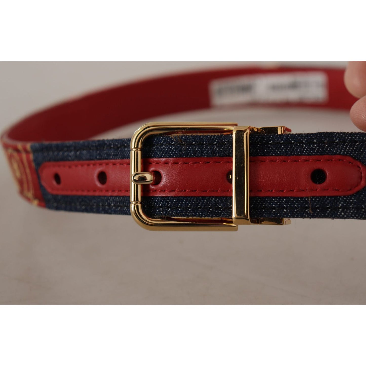 Dolce & Gabbana Chic Multicolor Leather Belt with Engraved Buckle Dolce & Gabbana