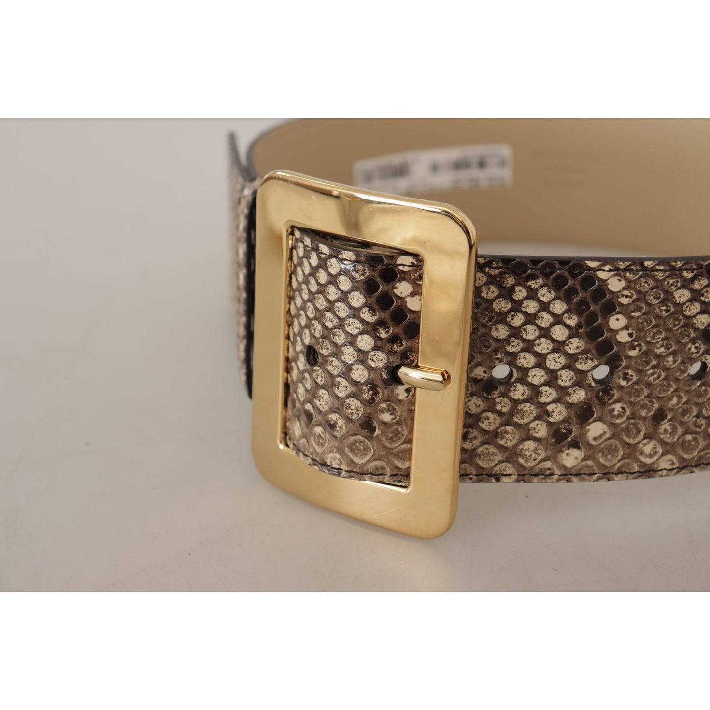 Dolce & Gabbana Elegant Leather Belt with Engraved Buckle Dolce & Gabbana