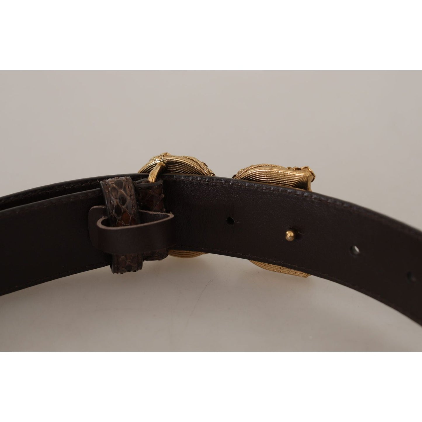 Dolce & Gabbana Elegant Snakeskin Leather Belt Dolce & Gabbana