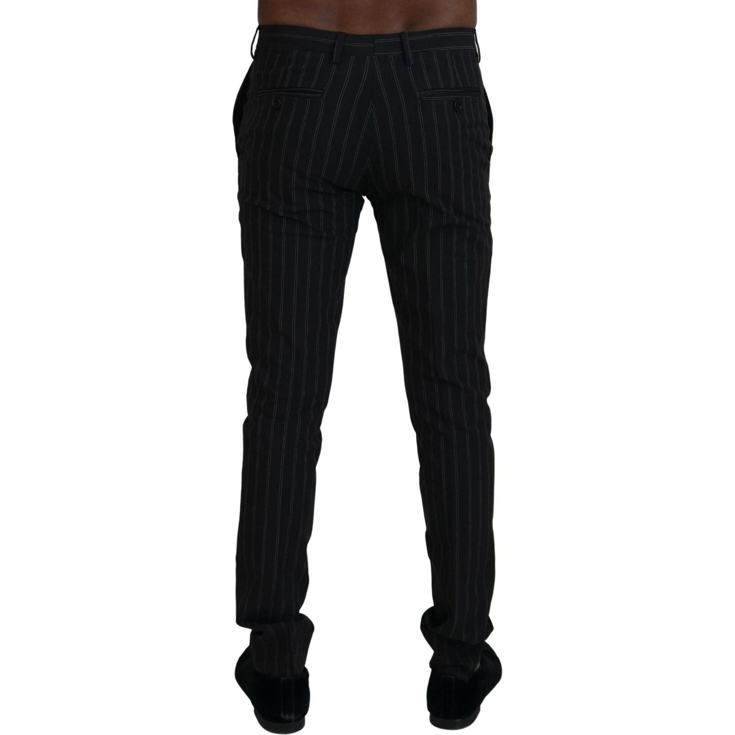 BENCIVENGA Elegant Striped Viscose Dress Pants for Men BENCIVENGA