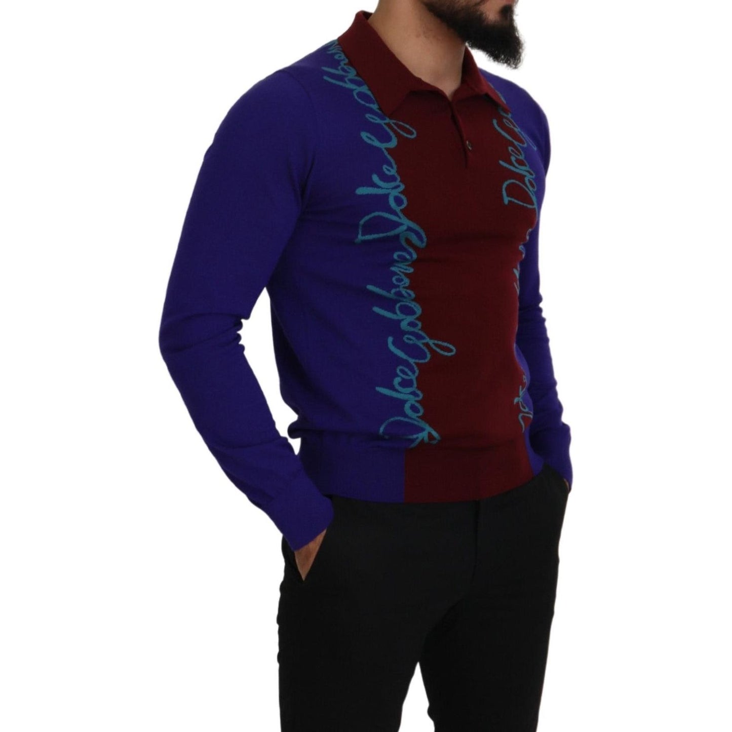 Dolce & Gabbana Multicolor Virgin Wool Silk Pullover Sweater Dolce & Gabbana