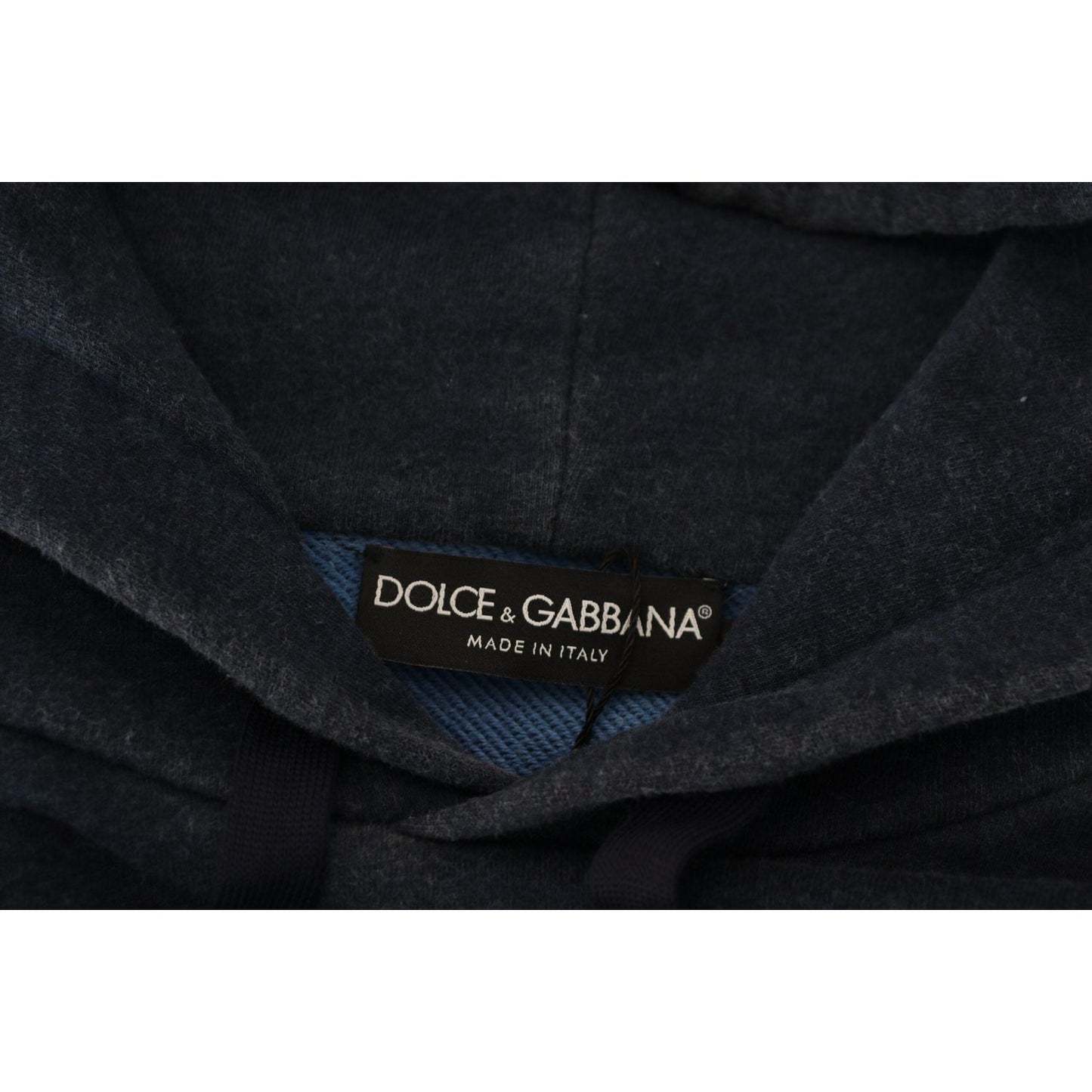 Dolce & Gabbana Elegant Dark Blue Cotton Pullover Sweater Dolce & Gabbana