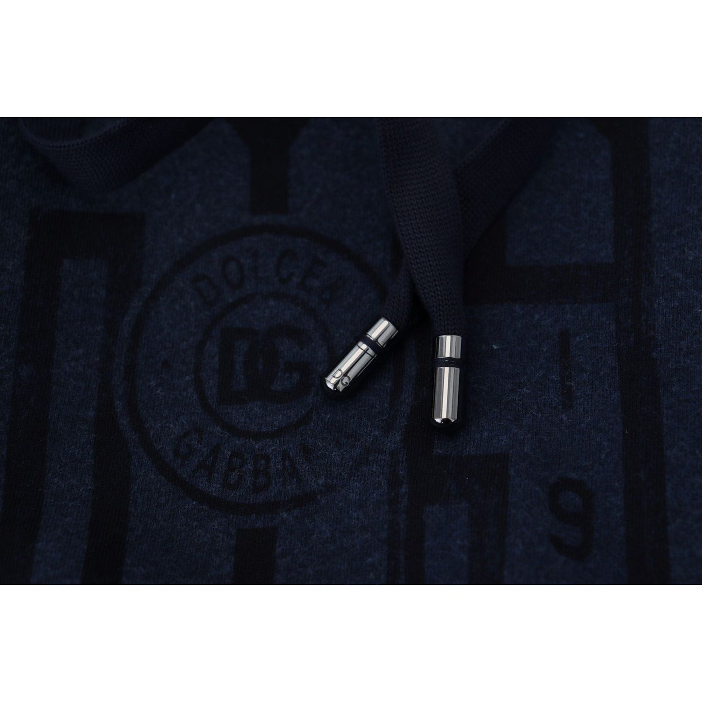 Dolce & Gabbana Elegant Dark Blue Cotton Pullover Sweater Dolce & Gabbana