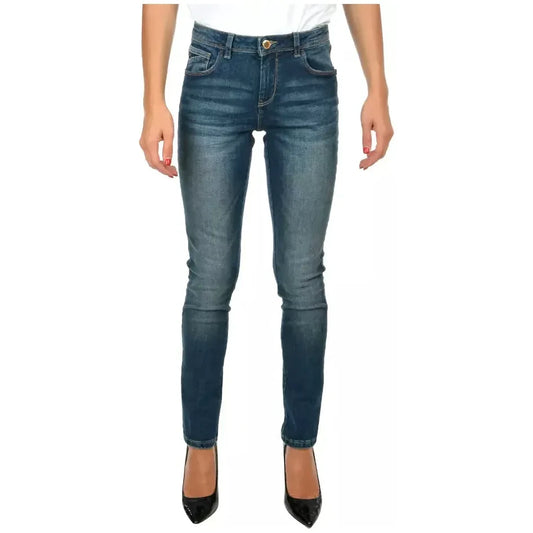 Yes Zee Blue Cotton Women's Skinny Jeans Yes Zee