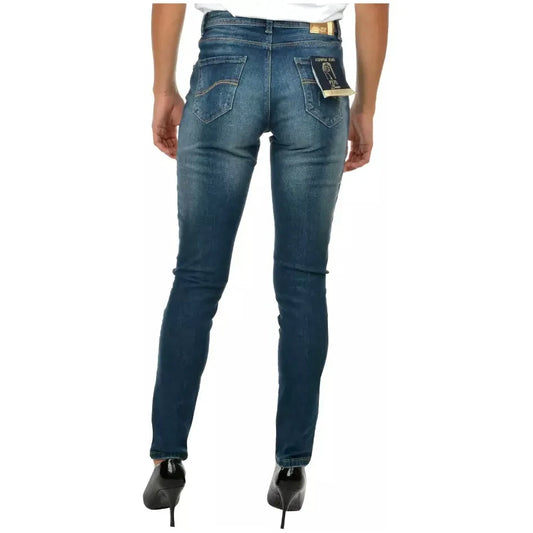 Yes Zee Blue Cotton Women's Skinny Jeans Yes Zee