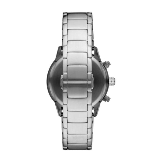 Emporio Armani Sleek Silver Steel Chronograph Watch Emporio Armani