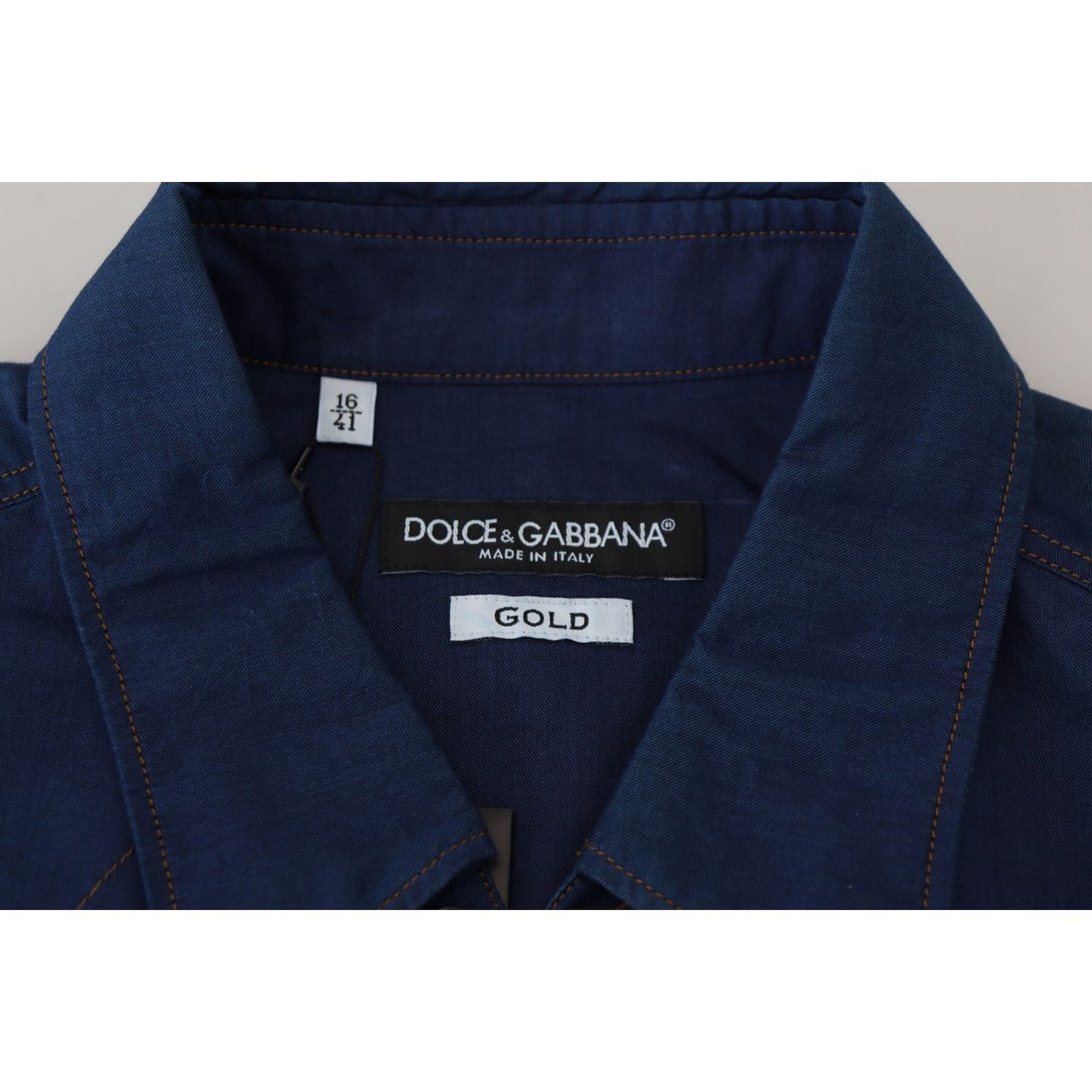 Dolce & Gabbana Elegant Blue Denim Casual Shirt Dolce & Gabbana