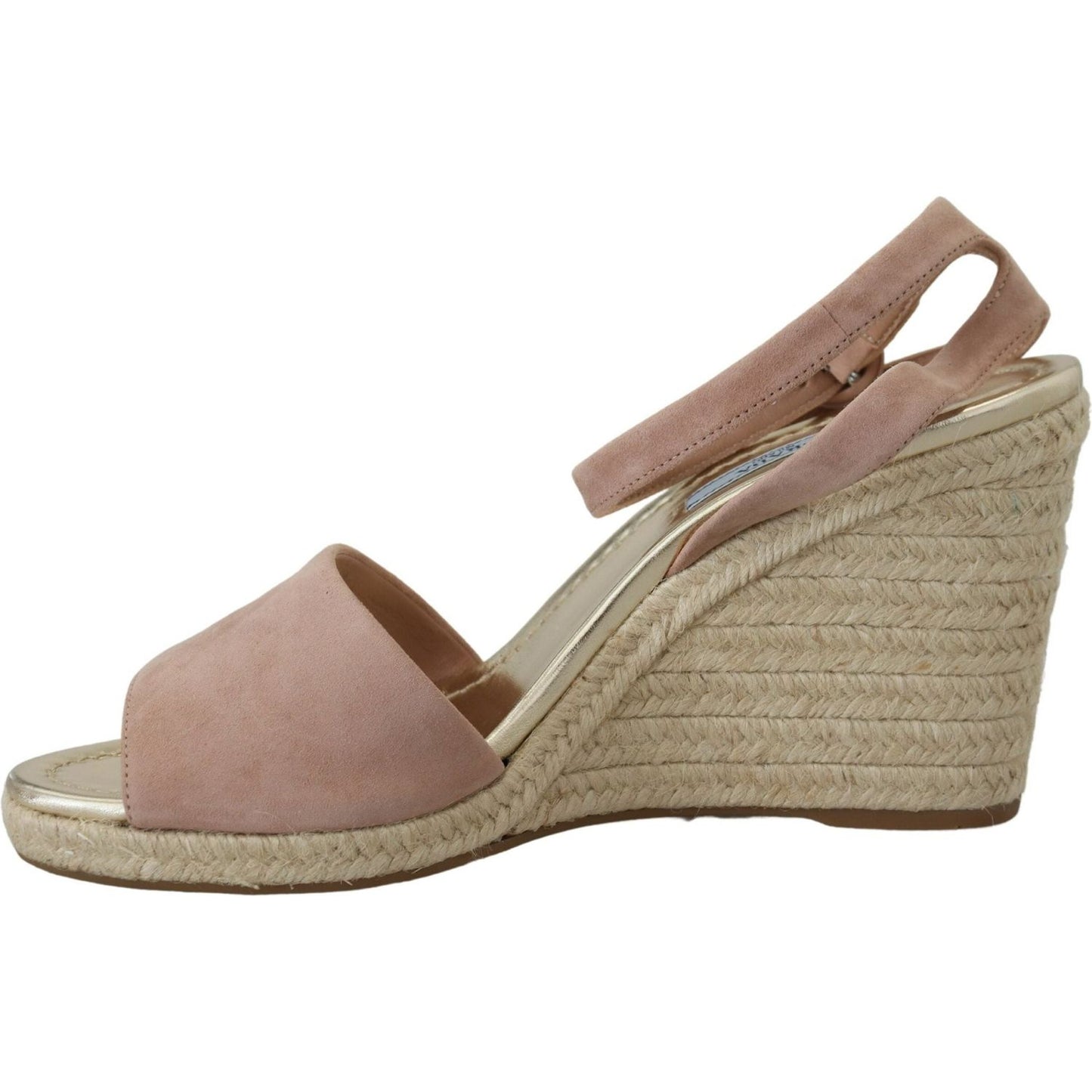 Prada Elegant Suede Ankle Strap Wedge Sandals Prada