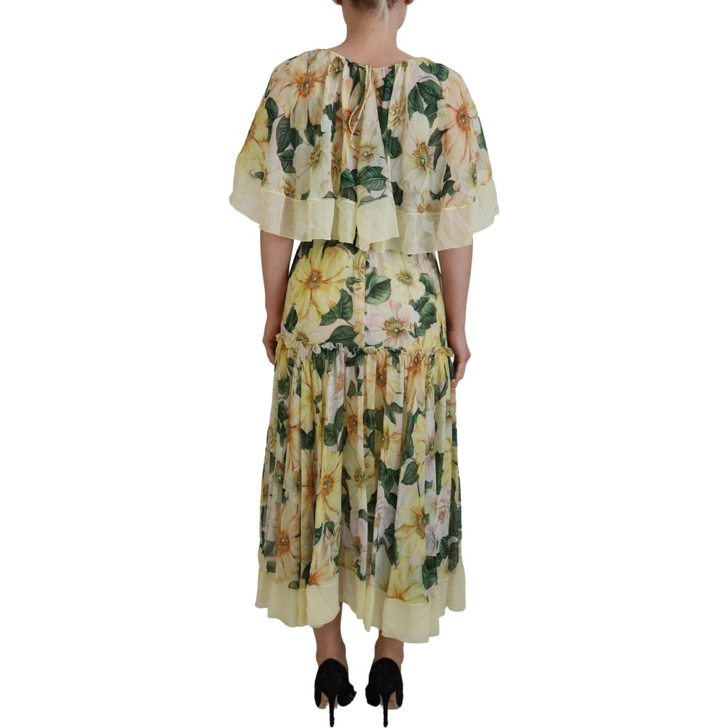 Dolce & Gabbana Elegant Silk Floral Maxi Dress Dolce & Gabbana