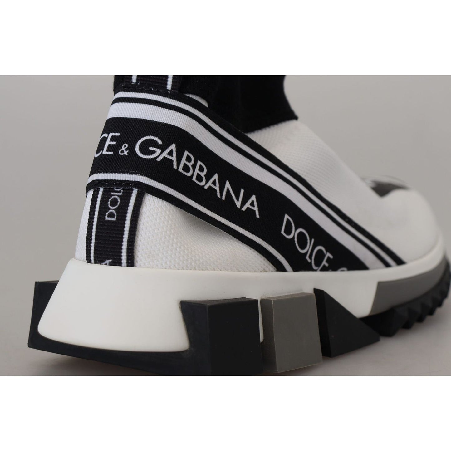 Dolce & Gabbana Chic Black and White Sorrento Slip-On Sneakers Dolce & Gabbana