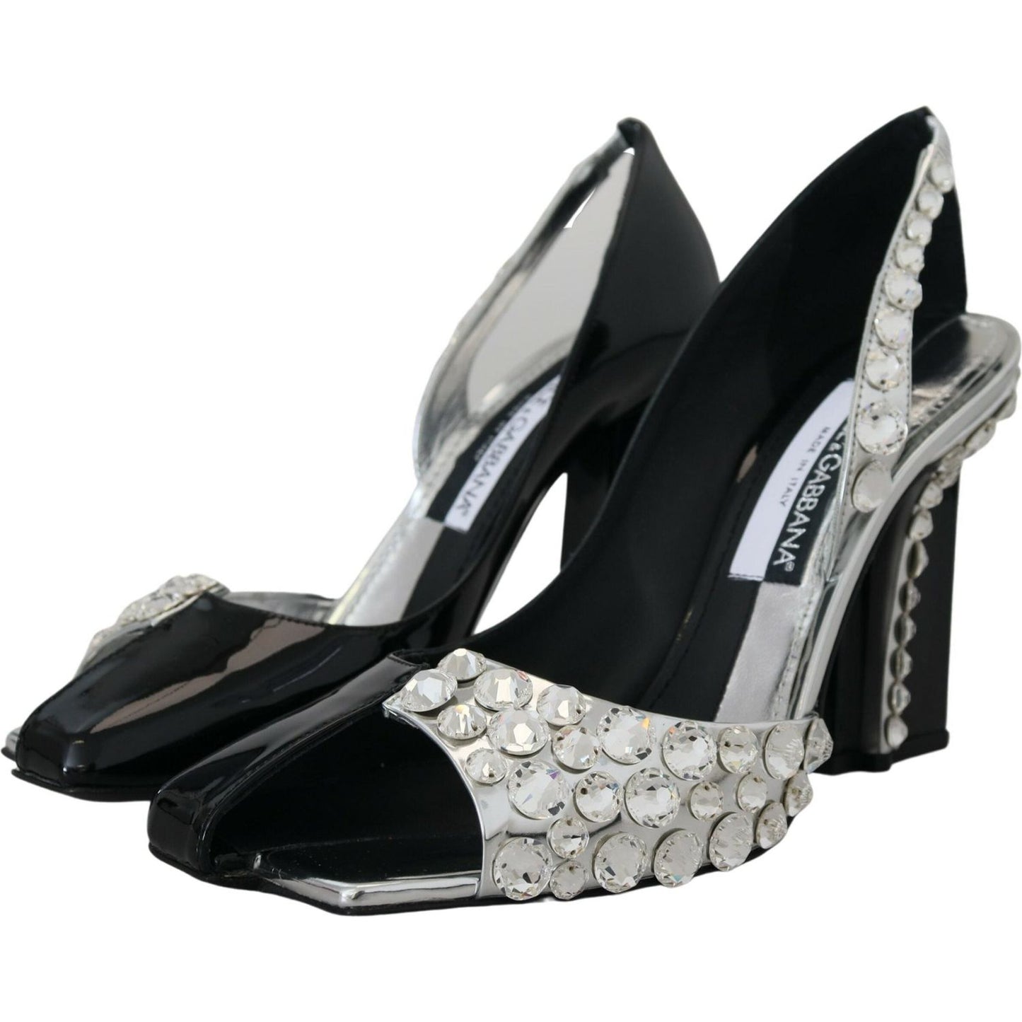 Dolce & Gabbana Elegant Crystals Embellished Leather Pumps Dolce & Gabbana