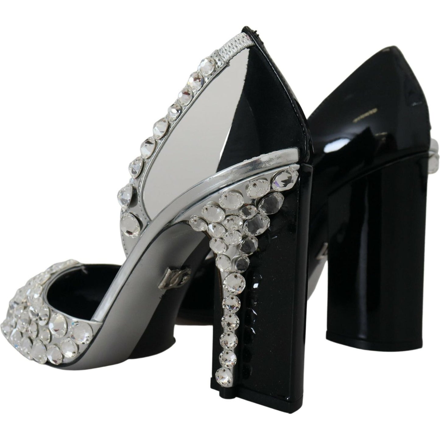 Dolce & Gabbana Elegant Crystals Embellished Leather Pumps Dolce & Gabbana