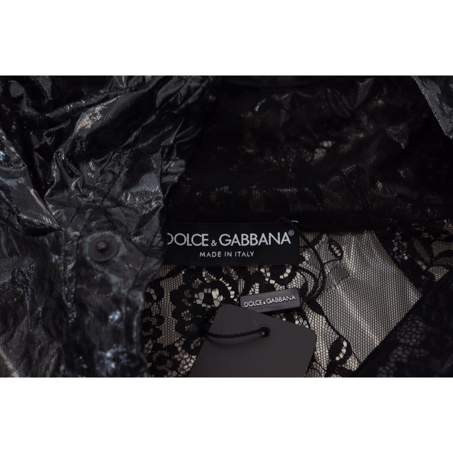 Dolce & Gabbana Elegant Designer Black Nylon Pullover Jacket Dolce & Gabbana