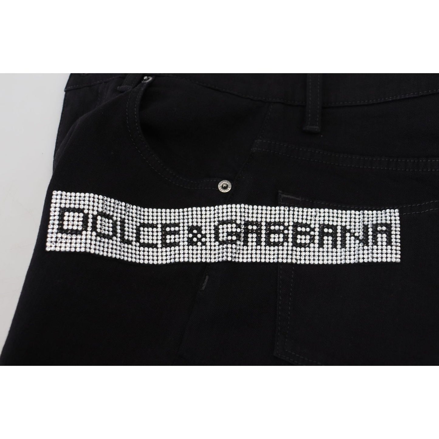 Dolce & Gabbana Chic High Waist Slim Fit Black Jeans Dolce & Gabbana