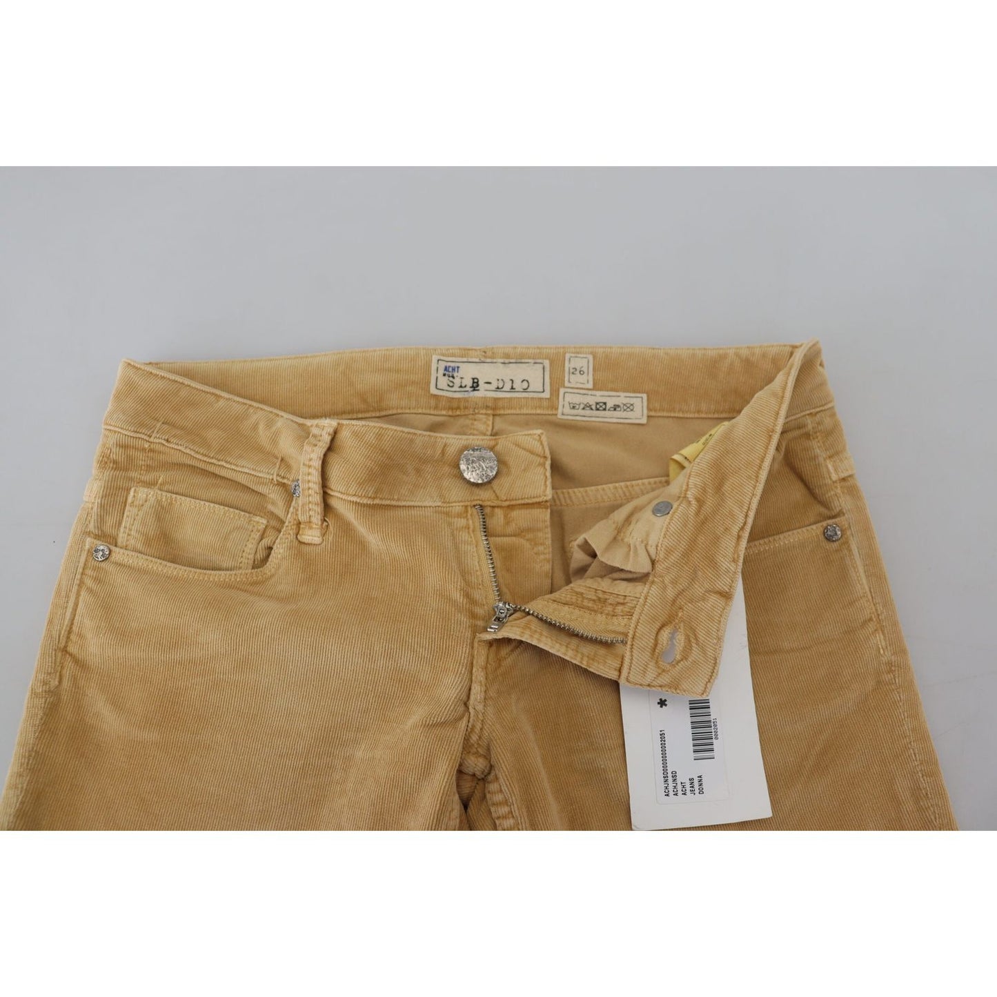 Acht Chic Brown Low Waist Skinny Corduroy Pants Acht