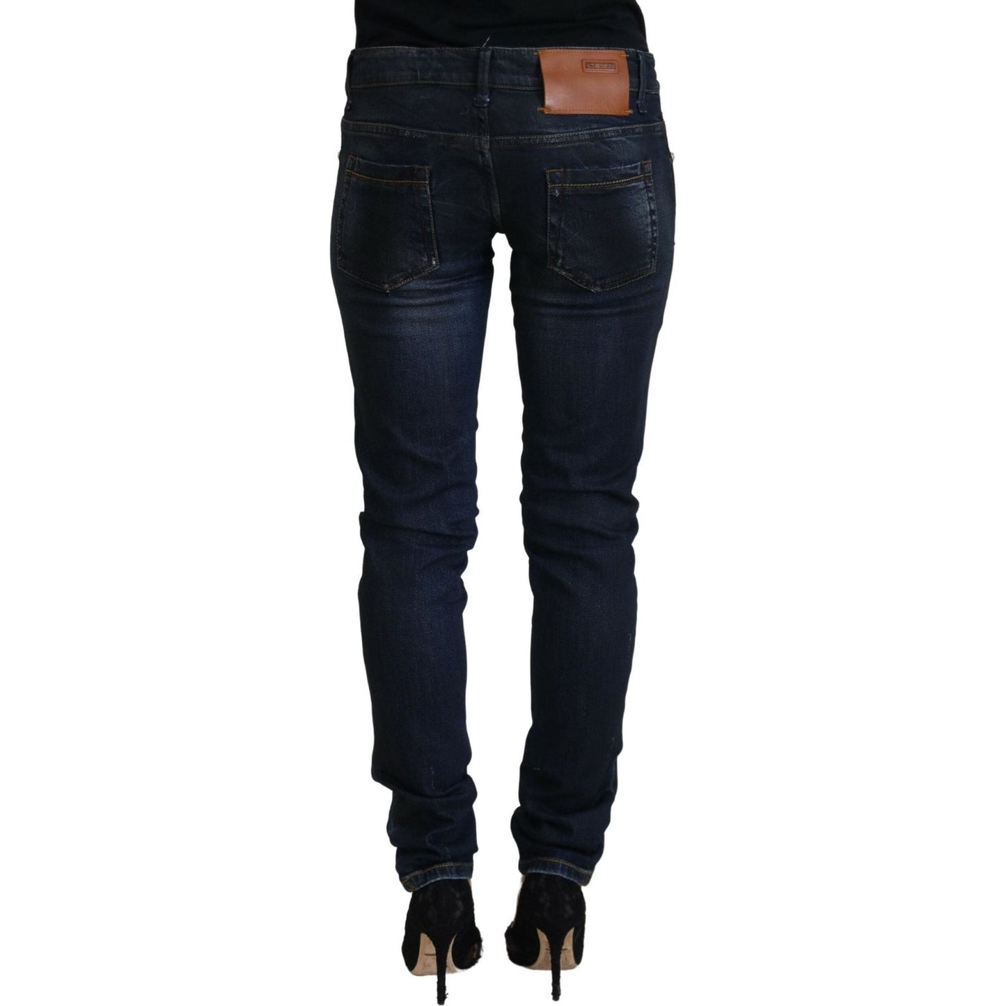 Acht Chic Low Waist Skinny Denim Pants Acht