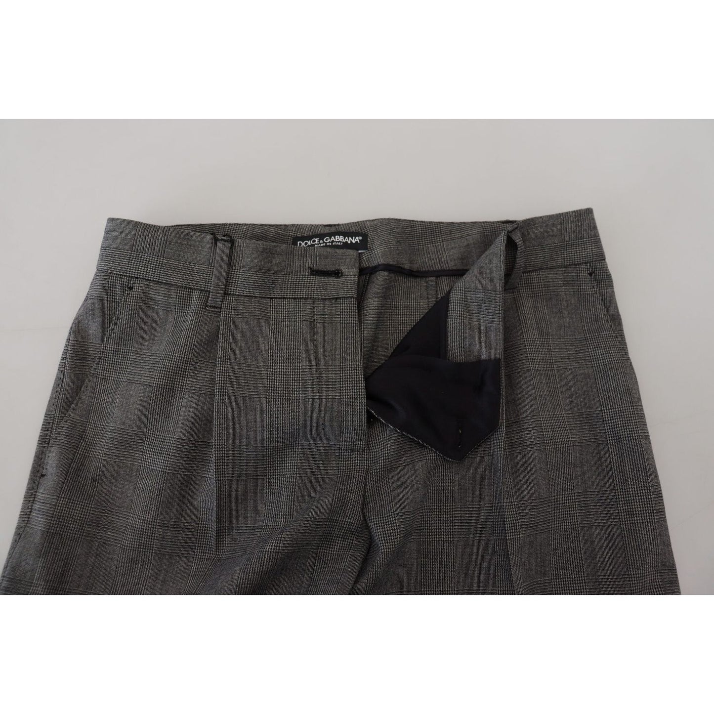 Dolce & Gabbana High-Waist Plaid Virgin Wool Pants Dolce & Gabbana