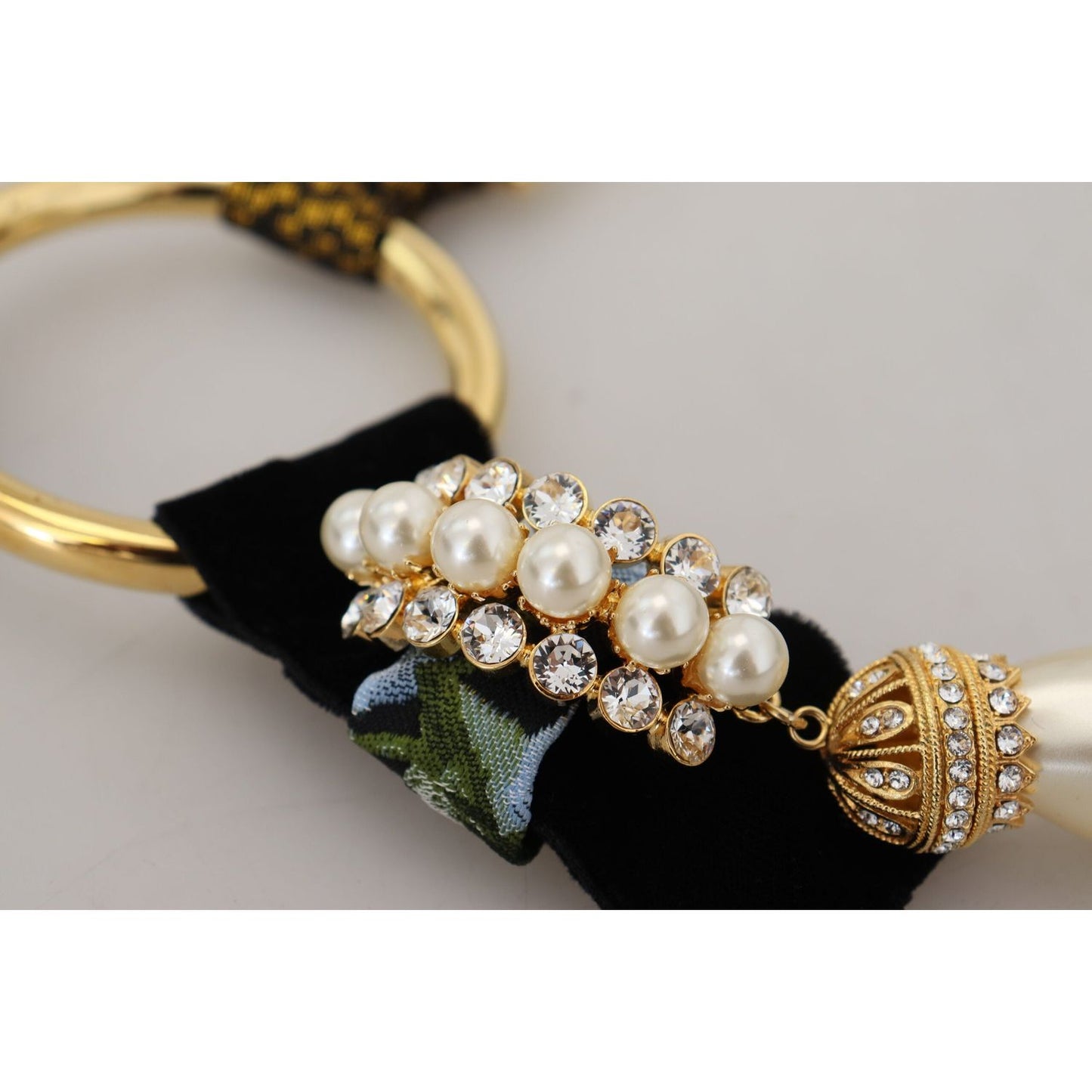 Dolce & Gabbana Elegant Gold Brass Pearl Statement Necklace Necklace Dolce & Gabbana