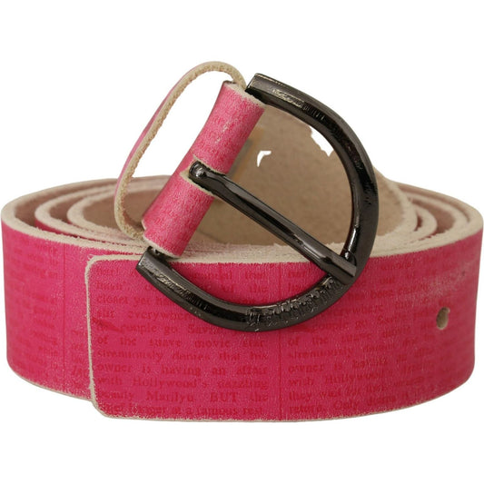 John Galliano Elegant Pink Leather Fashion Belt John Galliano