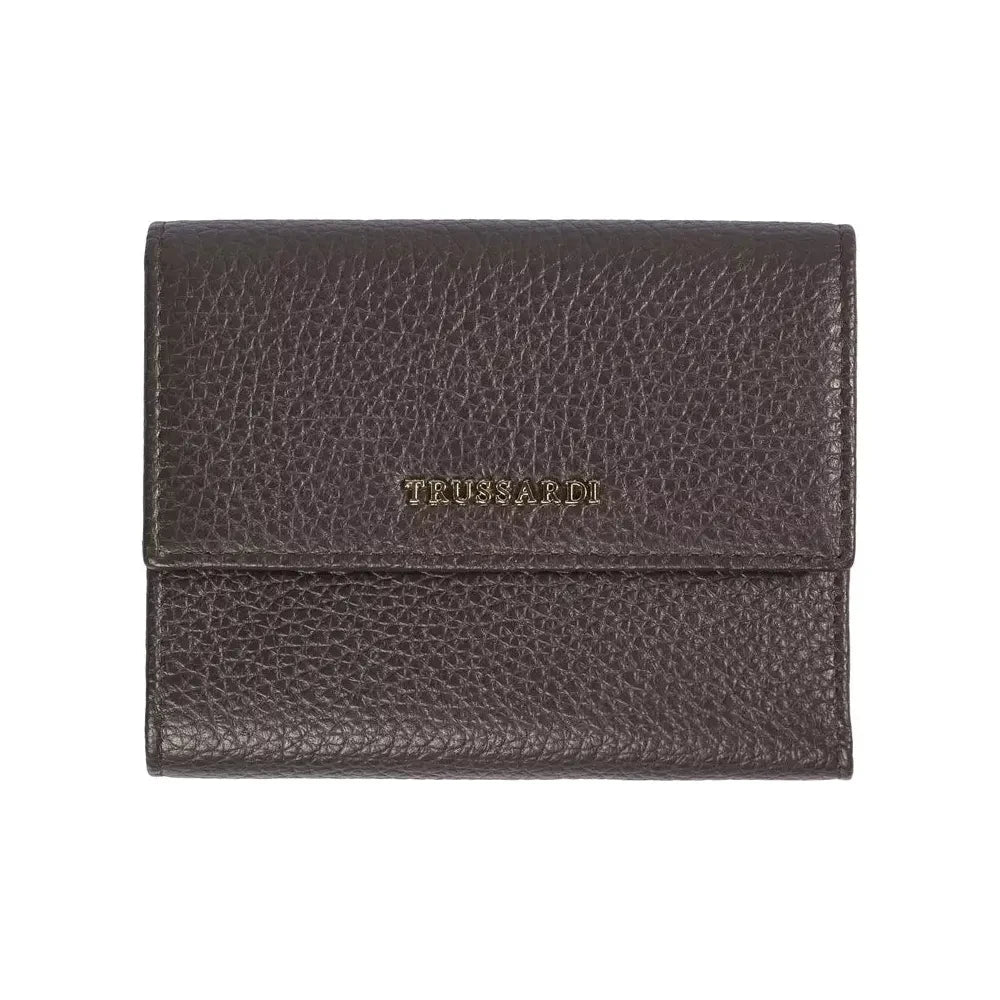 Trussardi Brown Leather Women Wallet Trussardi