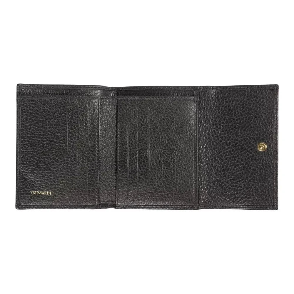 Trussardi Black Leather Women Wallet Trussardi