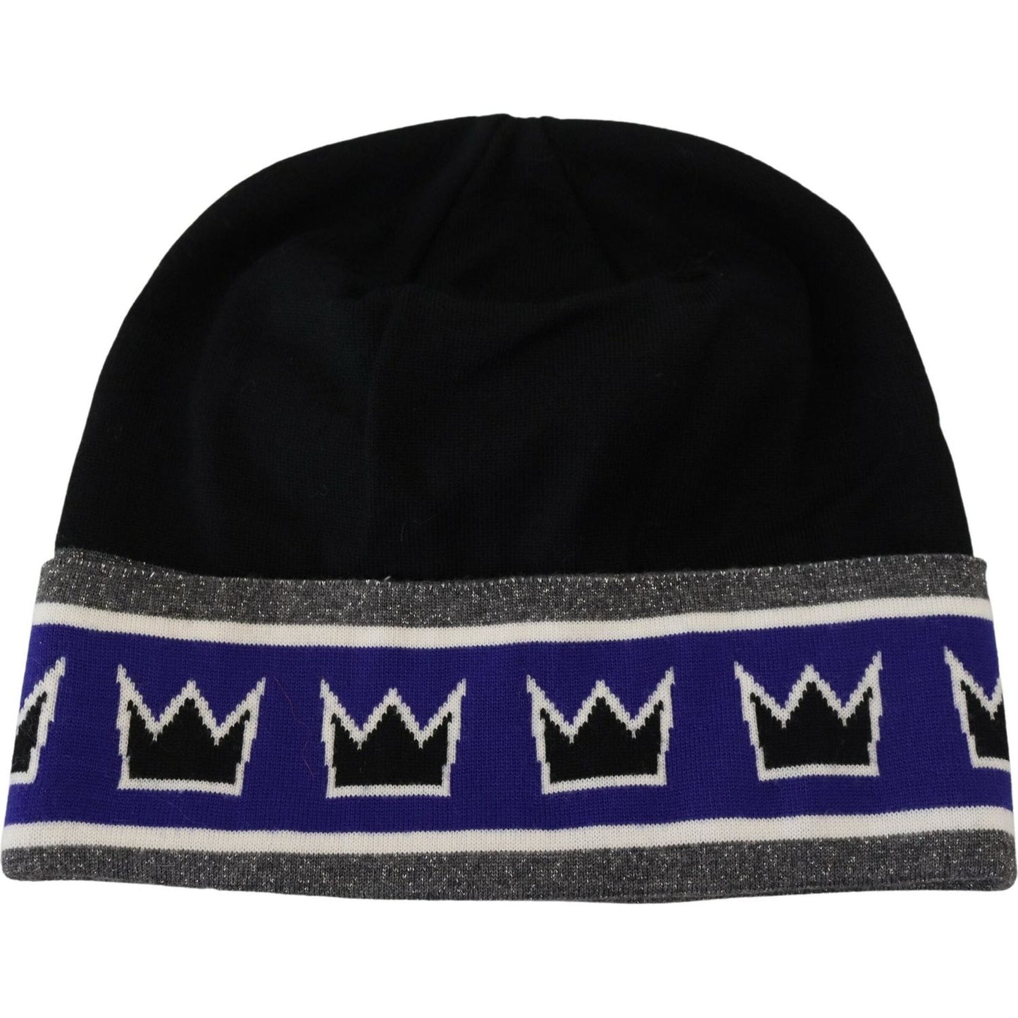 Dolce & Gabbana Multicolor Wool Blend Beanie with Queen Logo Dolce & Gabbana