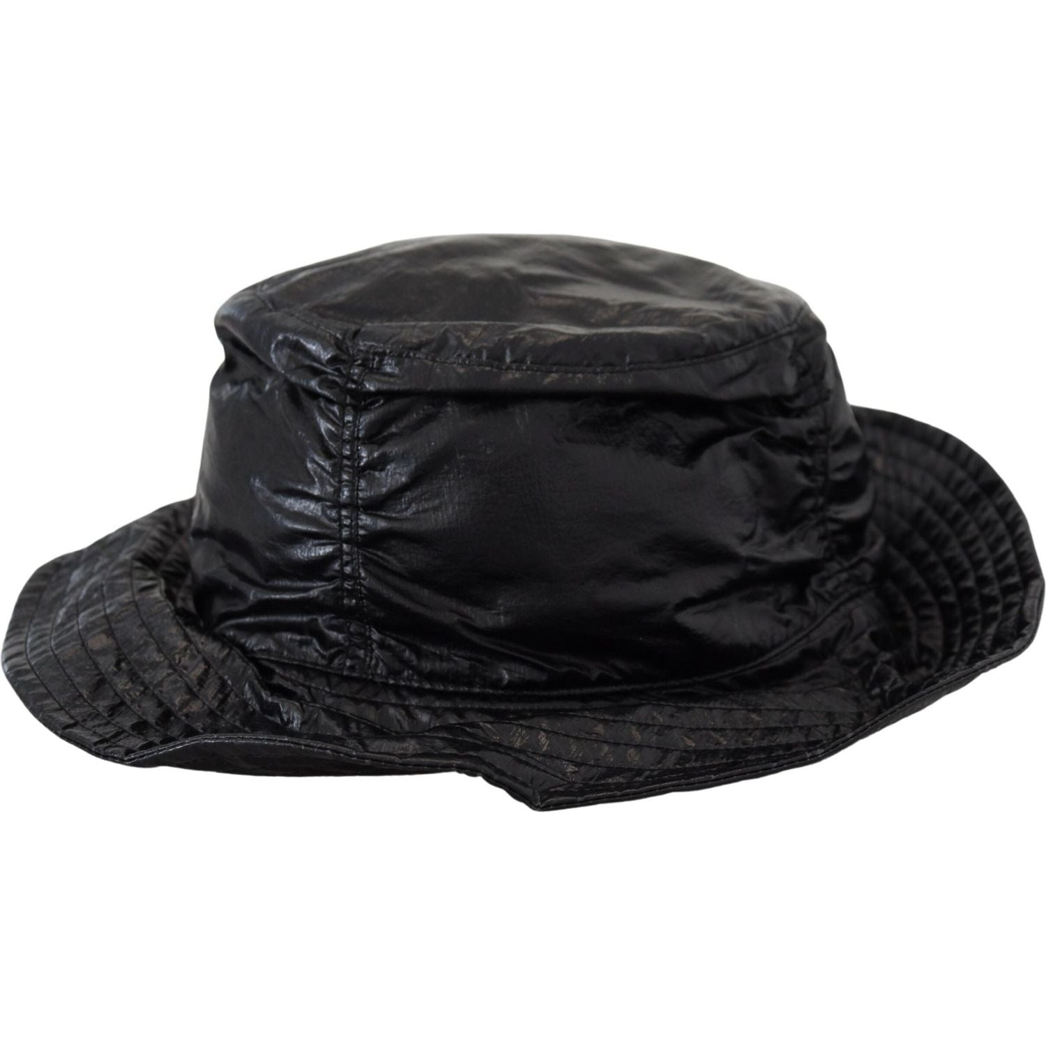 Dolce & Gabbana Sleek Black Bucket Cap with Logo Detail