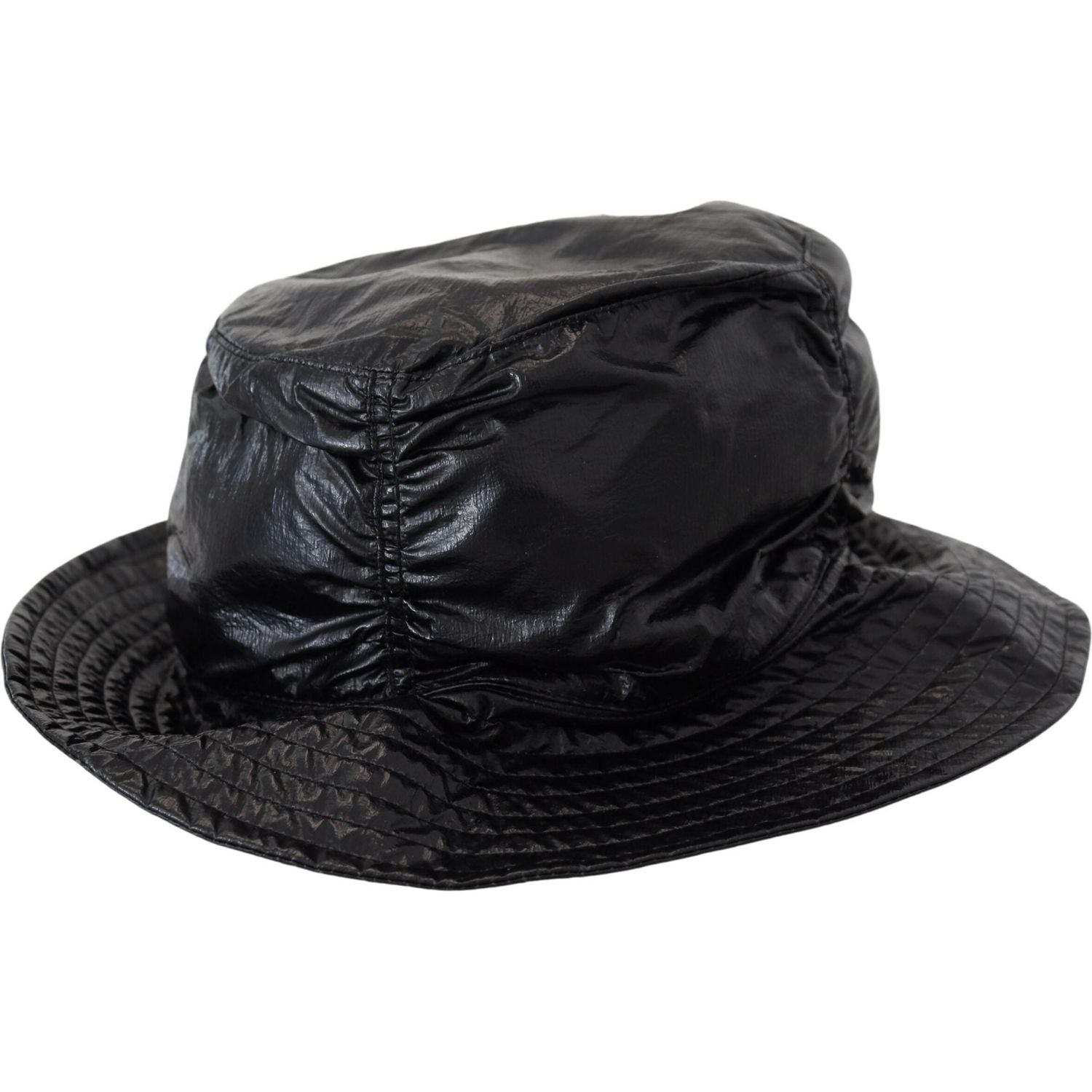 Dolce & Gabbana Sleek Black Bucket Cap with Logo Detail