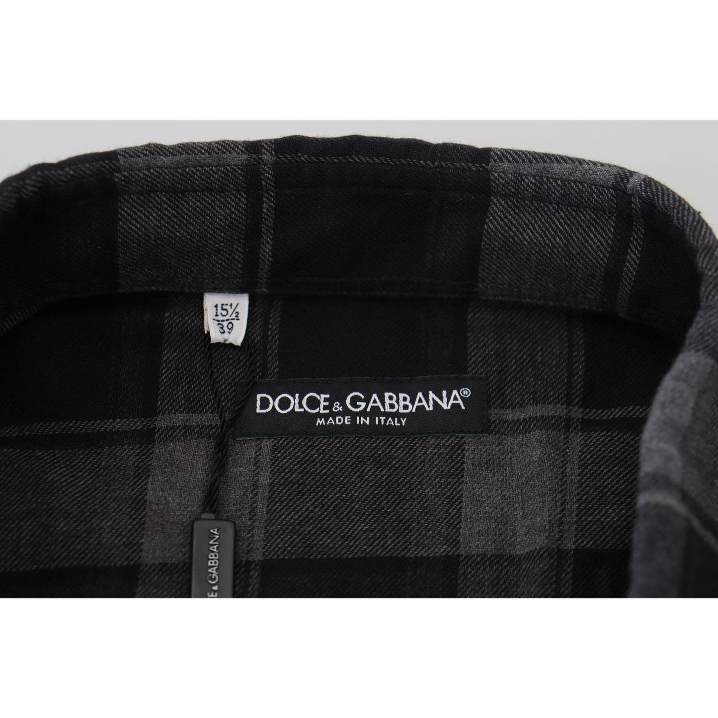 Dolce & Gabbana Elegant Black and Gray Button Down Shirt Dolce & Gabbana