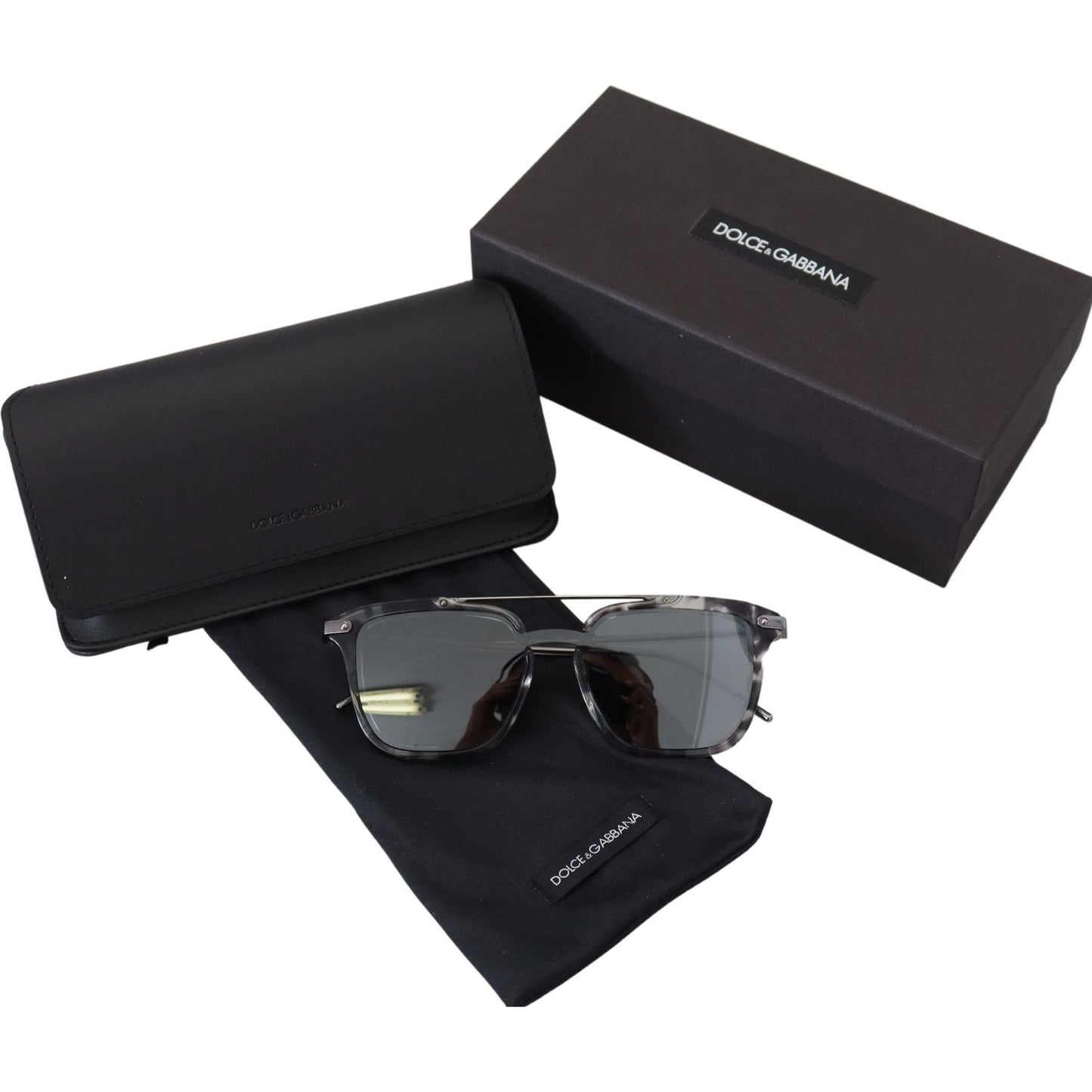 Dolce & Gabbana Stunning Grey Acetate Sunglasses Dolce & Gabbana