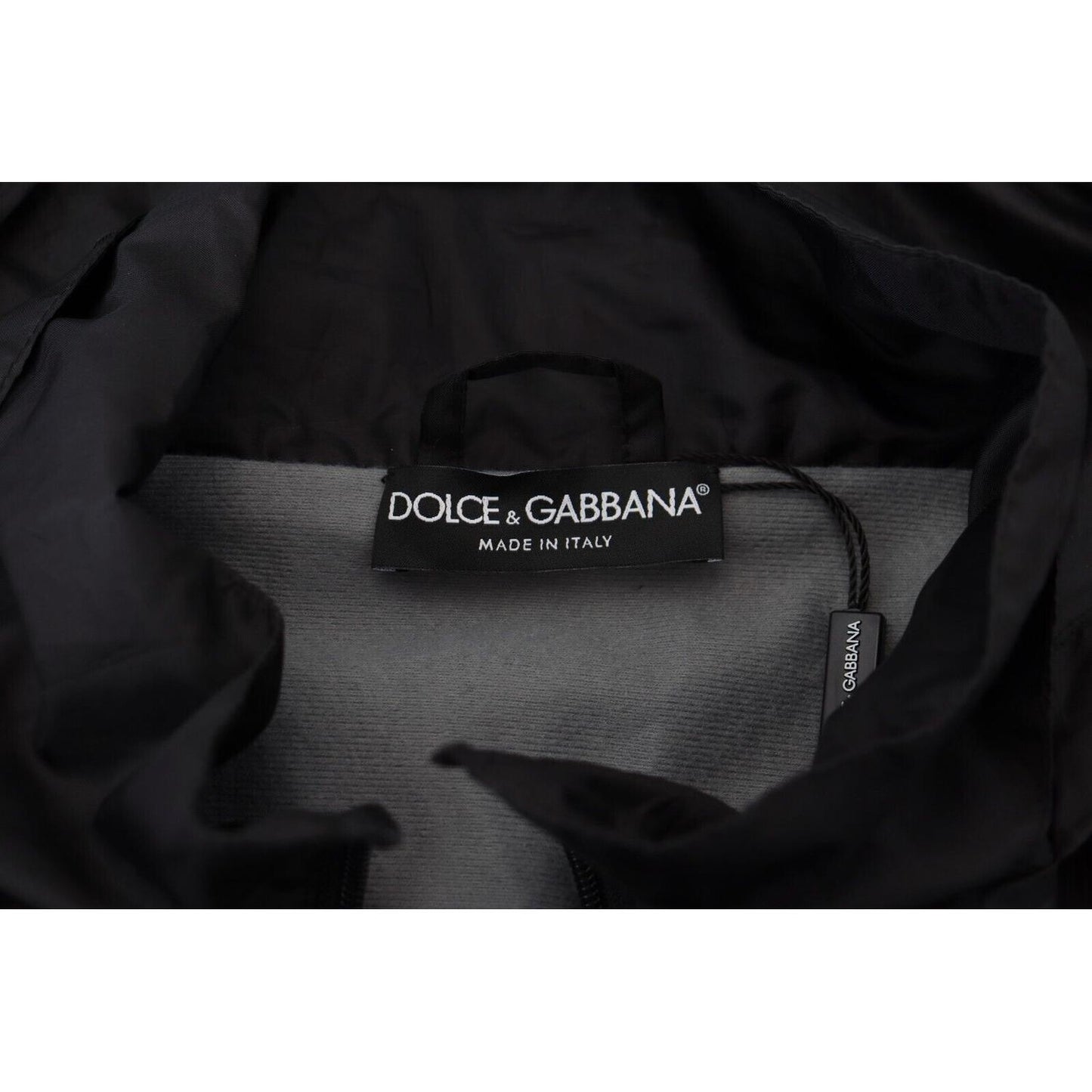 Dolce & Gabbana Sleek Black Nylon Bomber Jacket Dolce & Gabbana