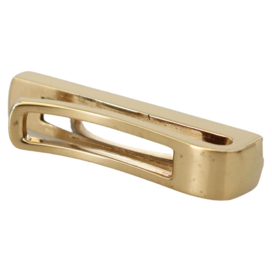 Dolce & Gabbana Elegant Gold Brass Tie Clip for Men FASHION ACCESSORIES Dolce & Gabbana