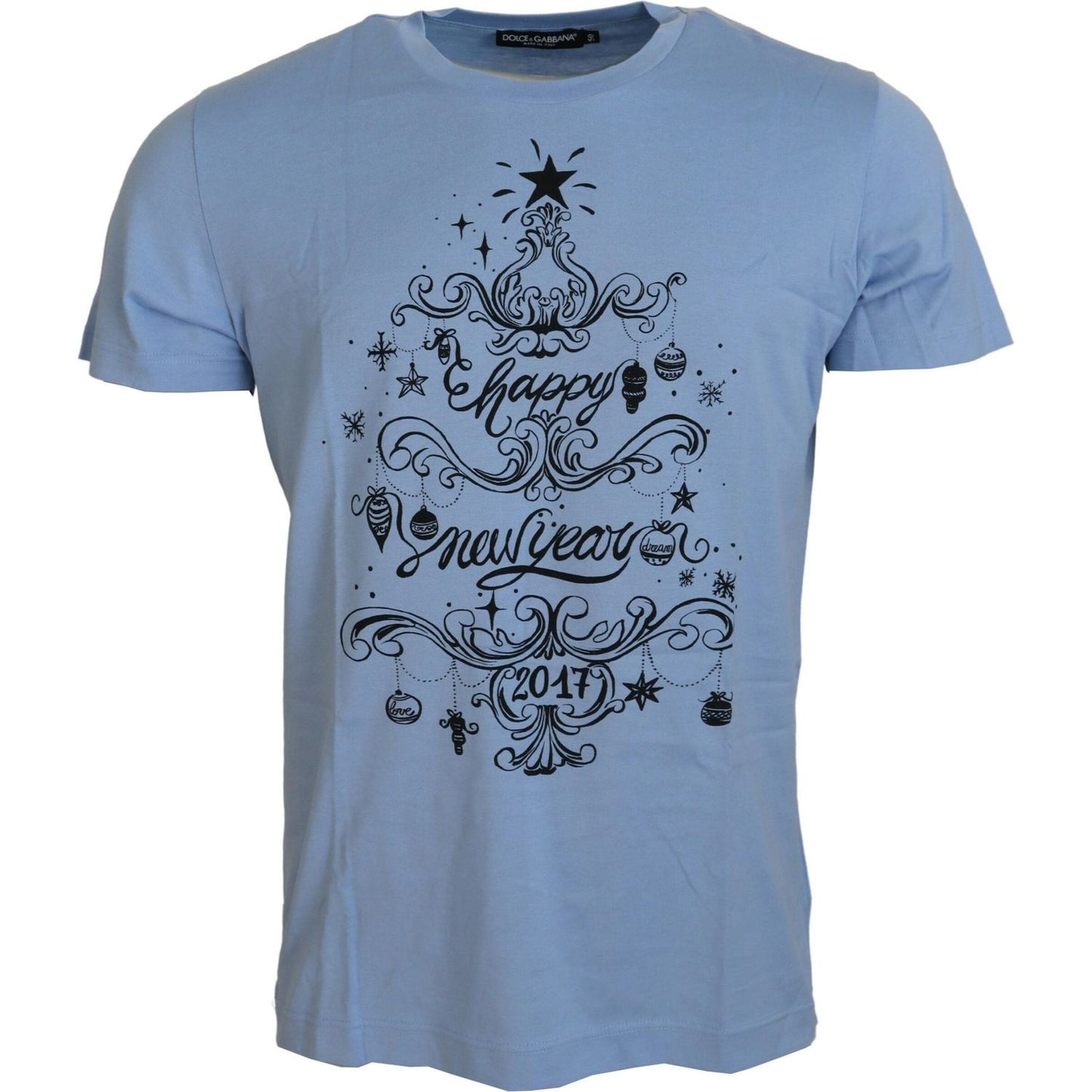 Dolce & Gabbana Elegant Light Blue Cotton Tee Dolce & Gabbana