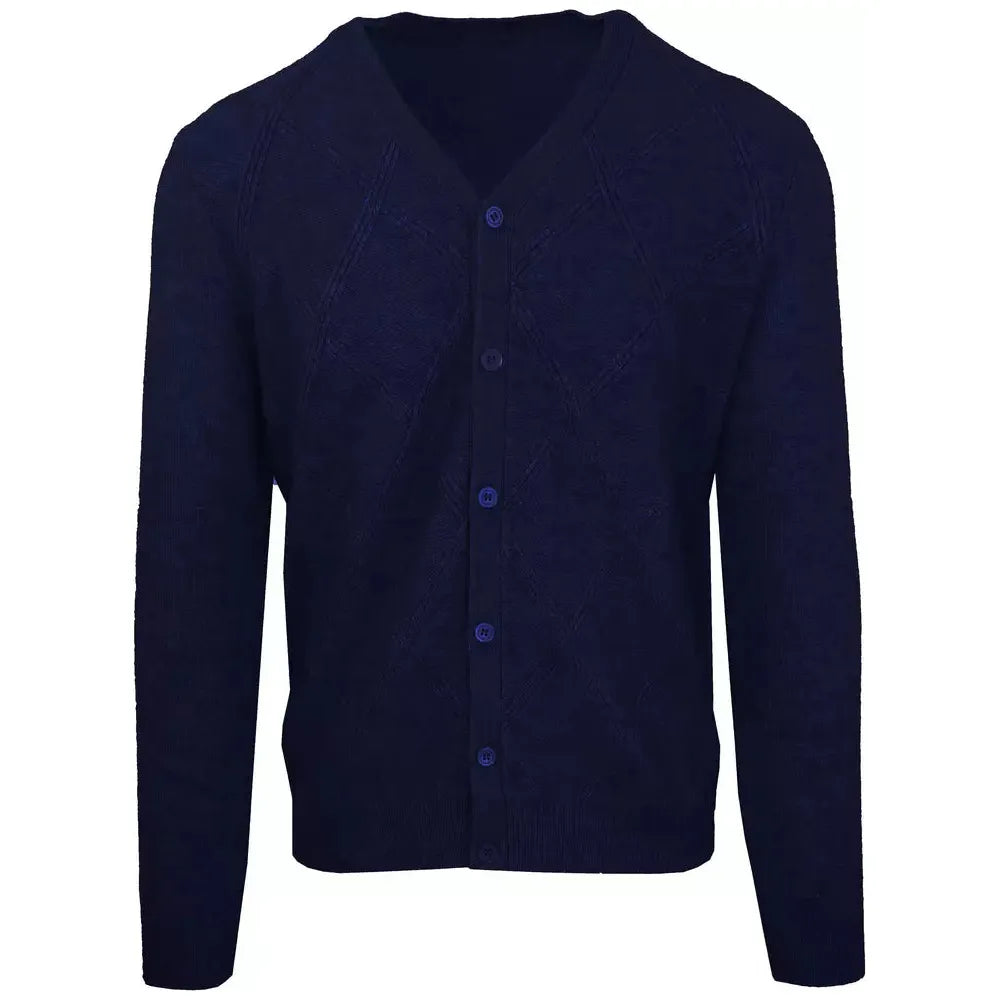 Malo Elegant Wool-Cashmere Men's V-Neck Cardigan Malo