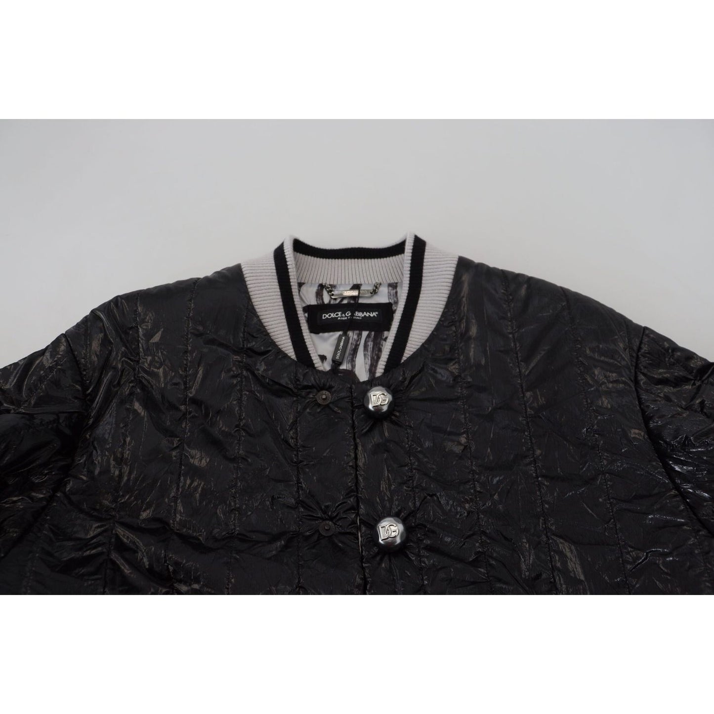 Dolce & Gabbana Sleek Black Bomber Jacket Dolce & Gabbana