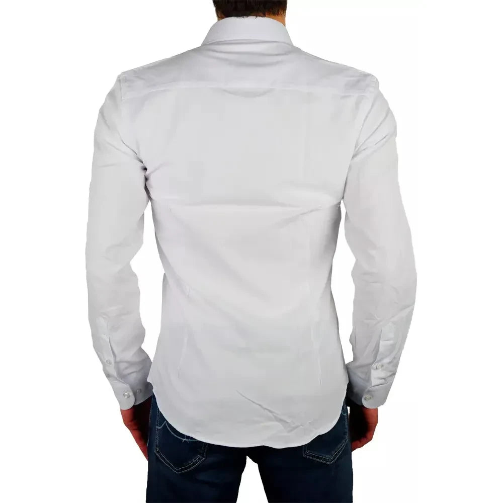 Made in Italy Elegant Milano White Oxford Shirt Made in Italy