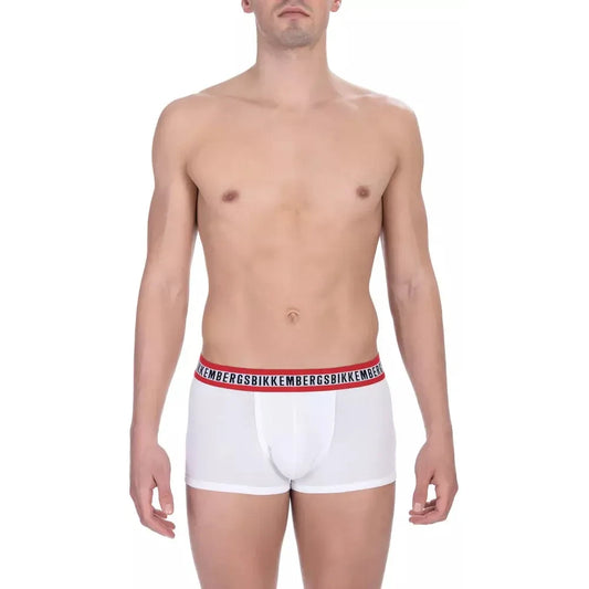 Bikkembergs White Cotton Men Underwear Trunk Pack Bikkembergs