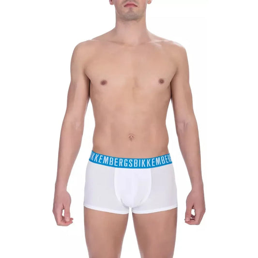 Bikkembergs White Cotton Men Trunk Bikkembergs