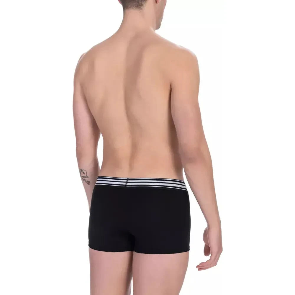 Bikkembergs Black Cotton Men Underwear Trunk Pack Bikkembergs