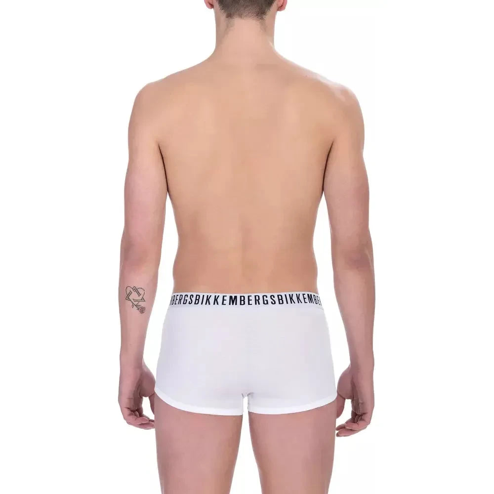 Bikkembergs White Cotton Men's Trunk Underwear Bikkembergs