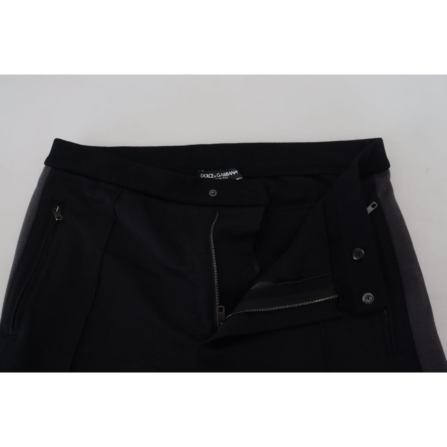 Dolce & Gabbana Elegant Black Jogger Pants in Luxe Wool Blend Dolce & Gabbana