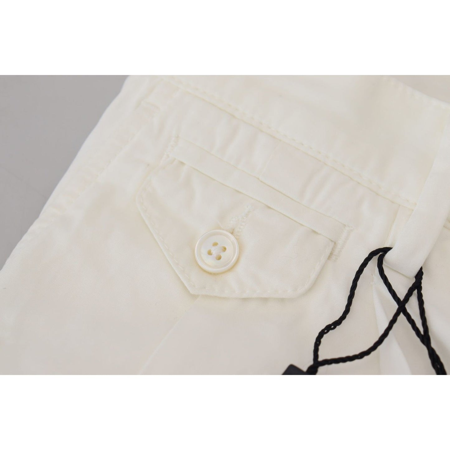 Dolce & Gabbana Elegant White Cotton Chino Pants Dolce & Gabbana