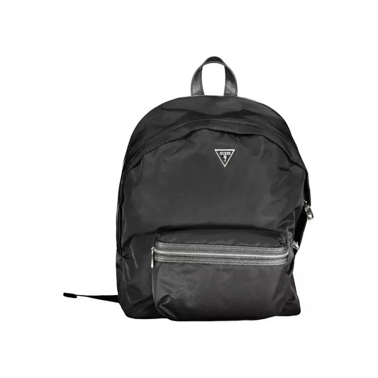 Guess Jeans Sleek Black Nylon Backpack with Laptop Compartment Guess Jeans