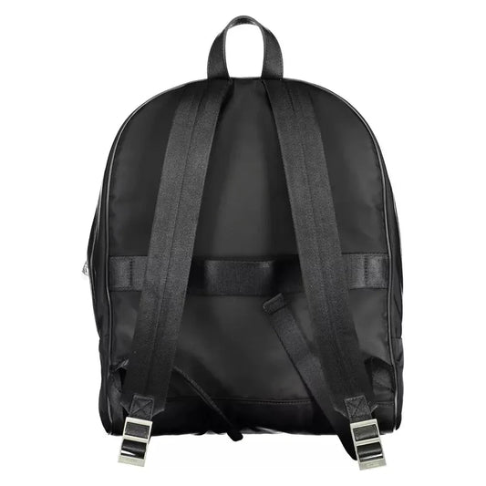 Guess Jeans Sleek Black Nylon Backpack with Laptop Compartment Guess Jeans