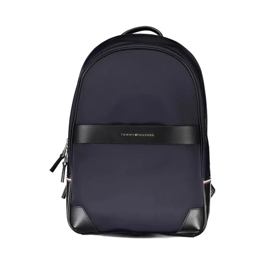 Tommy Hilfiger Elegant Blue Urban Backpack with Laptop Compartment Tommy Hilfiger