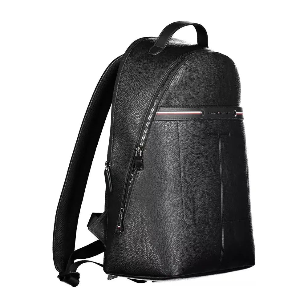 Tommy Hilfiger Classic Black Urban Backpack with Contrast Details Tommy Hilfiger