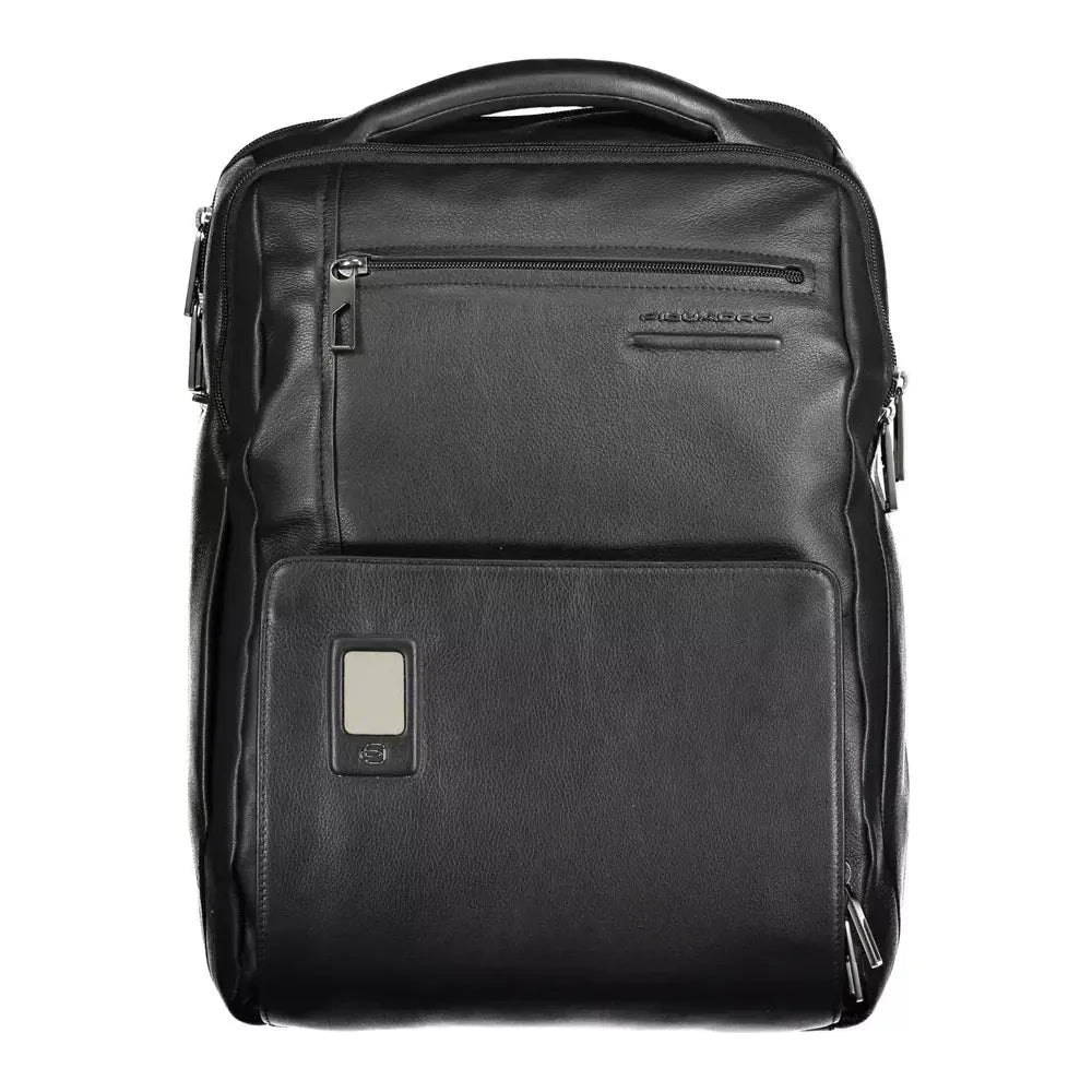 Piquadro Black Leather Men Backpack Piquadro