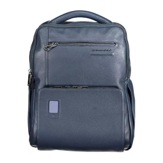 Piquadro Blue Leather Men Backpack