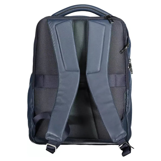 Piquadro Blue Leather Men Backpack